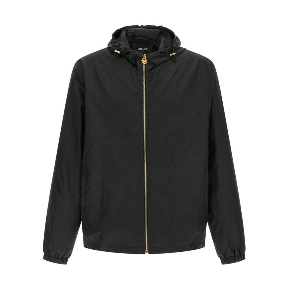 Versace Black Nylon Shell Men's Jacket